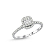 0.27 Karat Baguette Diamond Ring