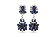 15.40 Karat Sapphire Diamond Earrings