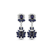 15.40 Karat Sapphire Diamond Earrings