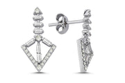 0.54 Karat Arrow of Eros Baguette Diamond Earrings