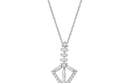 0.25 Karat Arrow of Eros Baguette Diamond Necklace