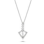 0.25 Karat Arrow of Eros Baguette Diamond Necklace
