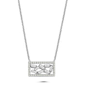 0.36 Karat Baguette Diamond Necklace