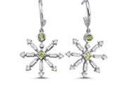 1.10 Karat Peridot Diamond Earrings