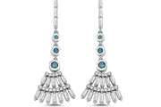 1.27 Karat London Topaz Diamond Earrings