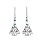 1.27 Karat London Topaz Diamond Earrings