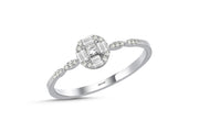 0.15 Karat Baguette Diamond Ring