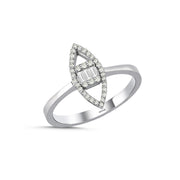0.19 Karat Baguette Diamond Ring