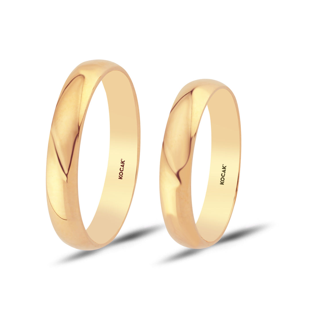 14ct 4mm Solid Domed Gold Wedding Ring