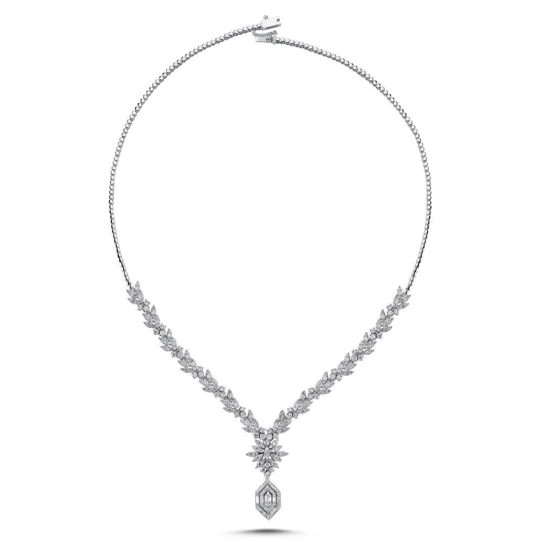 4.61 Karat Diamond Baguette Necklace