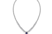 7.57 Karat Sapphire Diamond Necklace