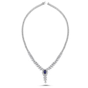 7.57 Karat Sapphire Diamond Necklace