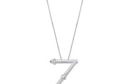 Ruby Diamond Letter Necklace