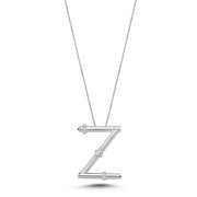 Ruby Diamond Letter Necklace