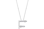 Sapphire Diamond Letter Necklace