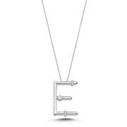 Sapphire Diamond Letter Necklace