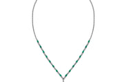 3.82 Karat Emerald Diamond Necklace