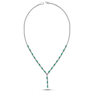 3.82 Karat Emerald Diamond Necklace