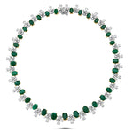 Load image into Gallery viewer, 54.48 Karat Emerald Diamond Necklace