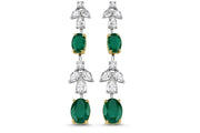 7.87 Karat Emerald Diamond Earrings
