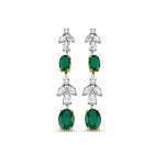 Load image into Gallery viewer, 7.87 Karat Emerald Diamond Earrings