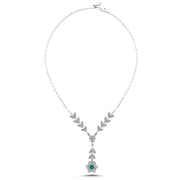 1.43 Karat Emerald Diamond Necklace