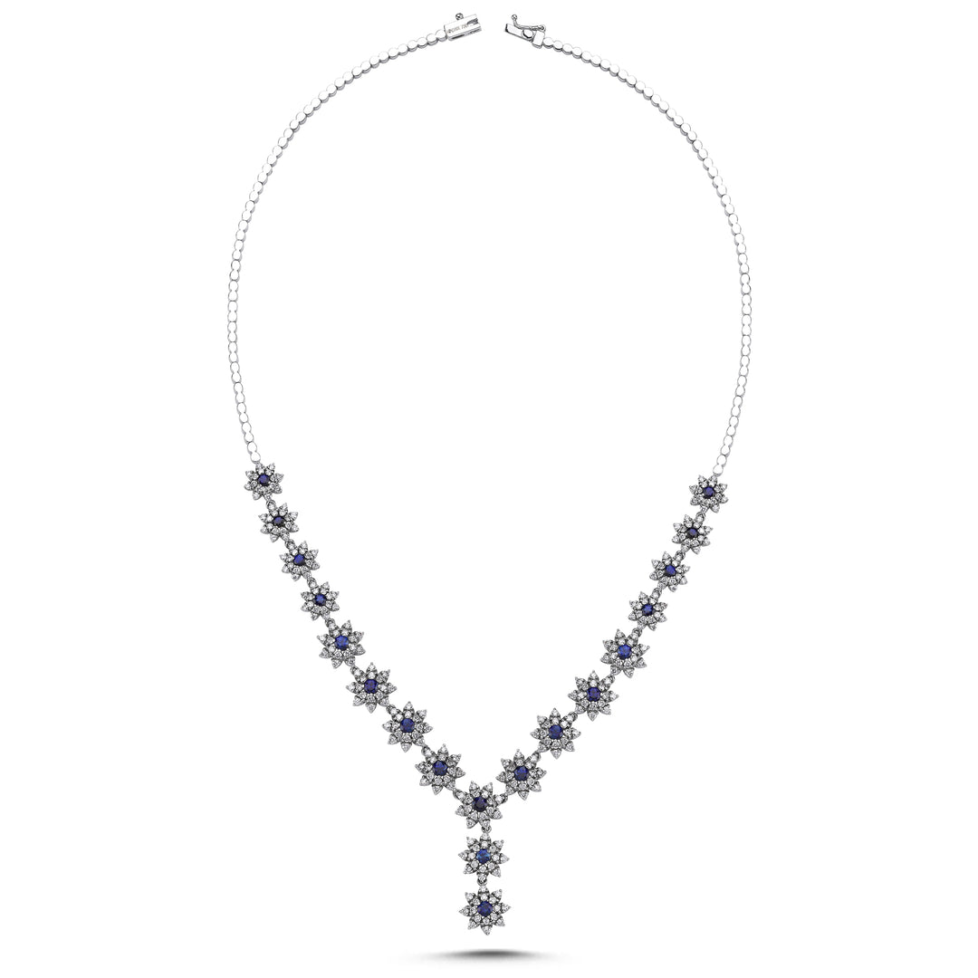 8.10 Karat Sapphire Diamond Necklace