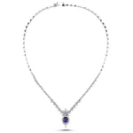 Load image into Gallery viewer, 3.64 Karat Sapphire Diamond Necklace