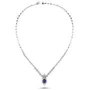3.64 Karat Sapphire Diamond Necklace