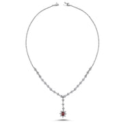 2.79 Karat Ruby Diamond Necklace