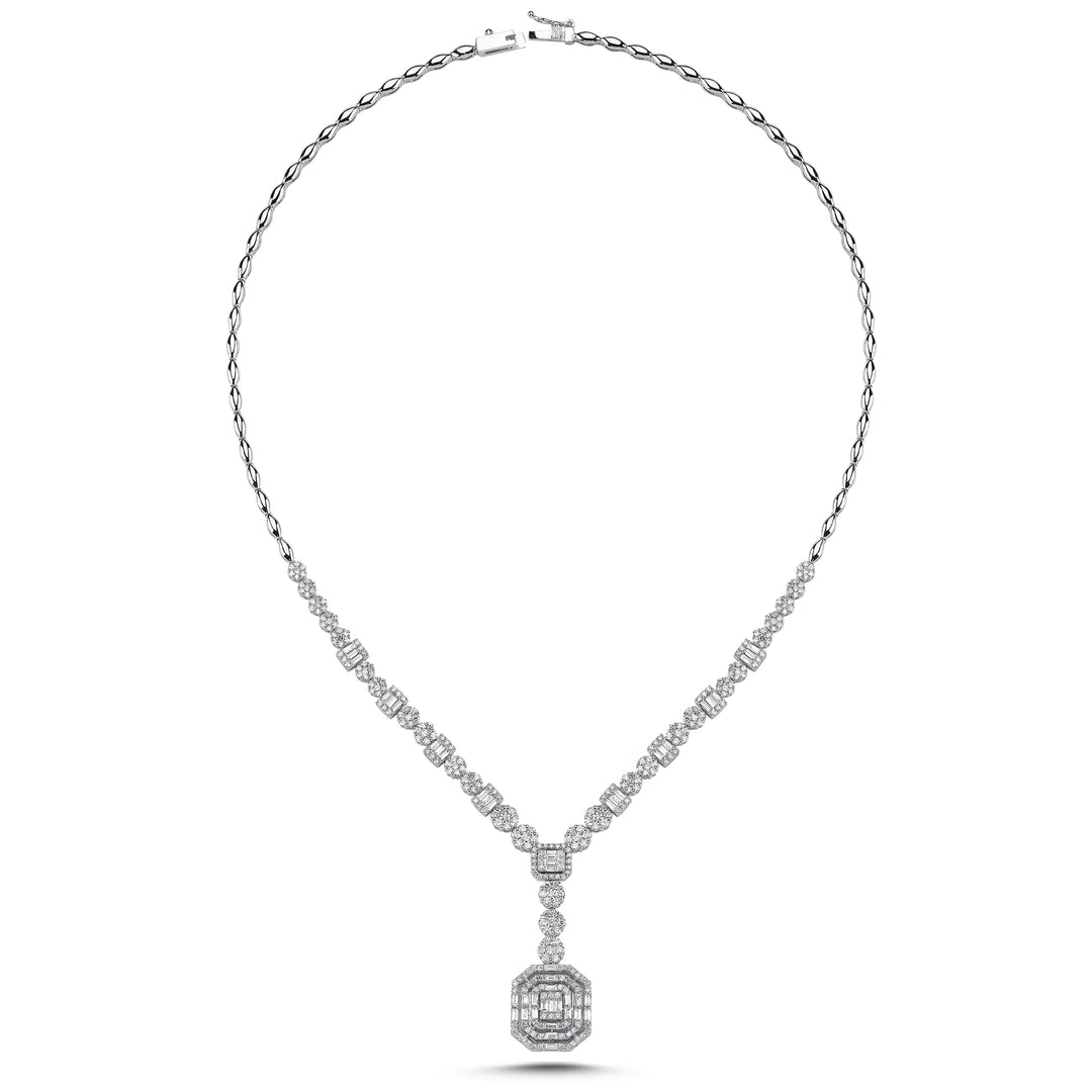 4.62 Karat Baguette Diamond Necklace