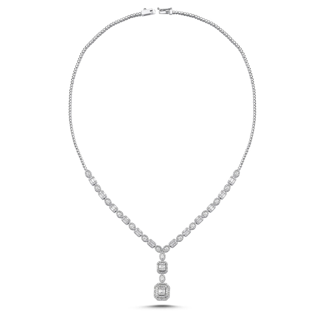 2.73 Karat Baguette Diamond Necklace