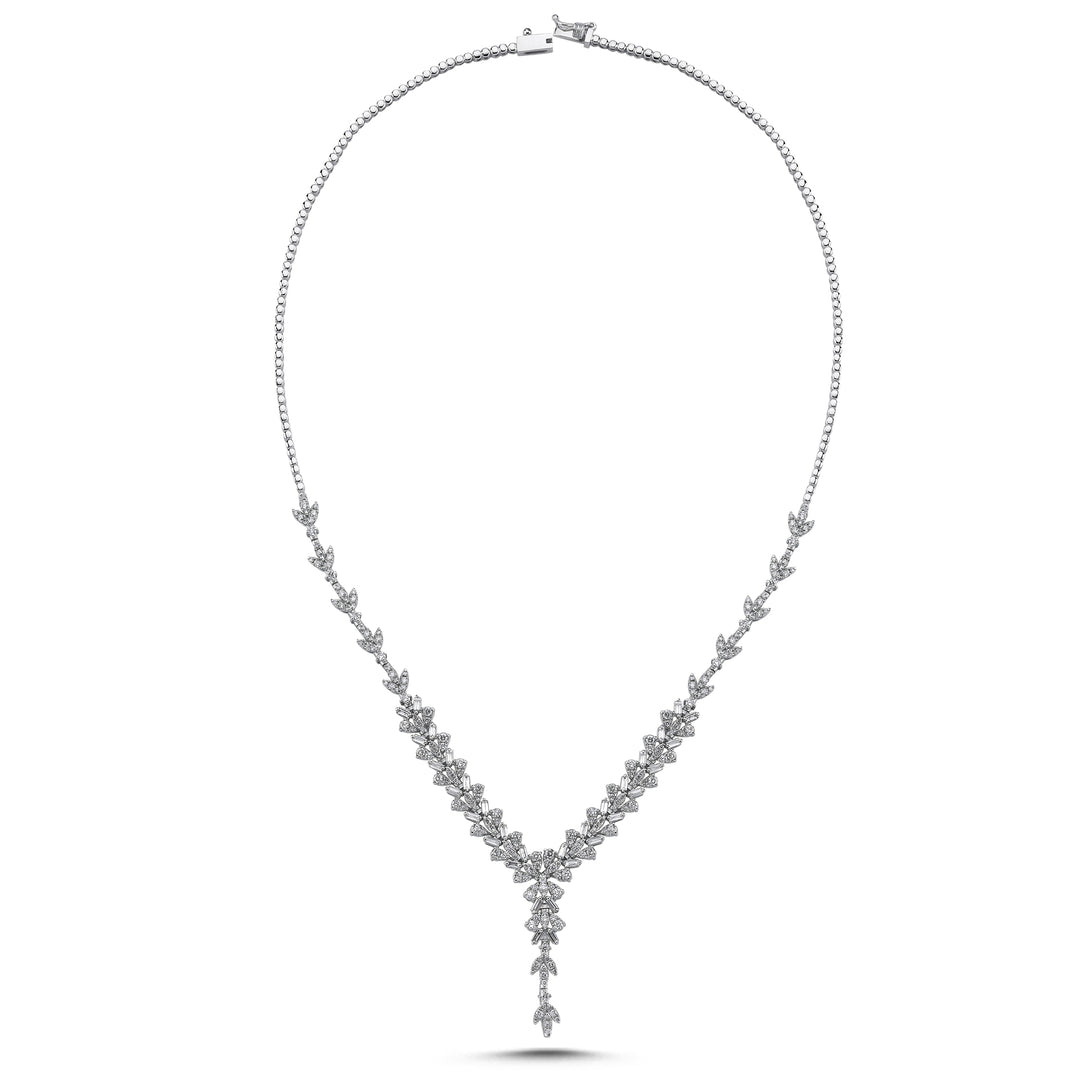 3.91 Karat Baguette Diamond Necklace