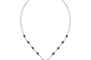 6.59 Karat Sapphire Diamond Necklace