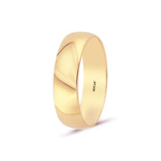 14ct 6mm Hollow Domed Gold Wedding Ring