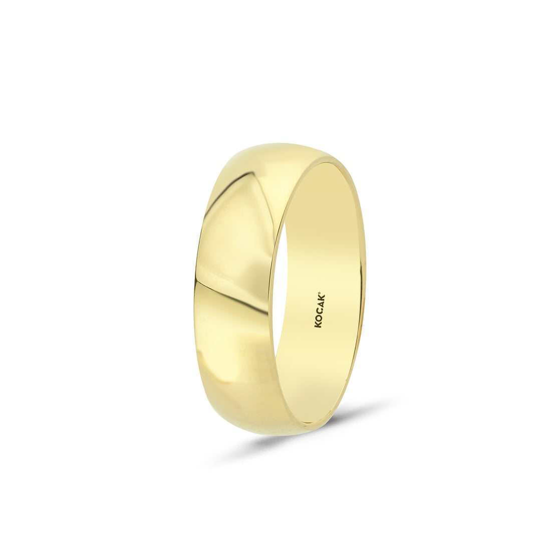 14ct 6mm Solid Domed Gold Wedding Ring