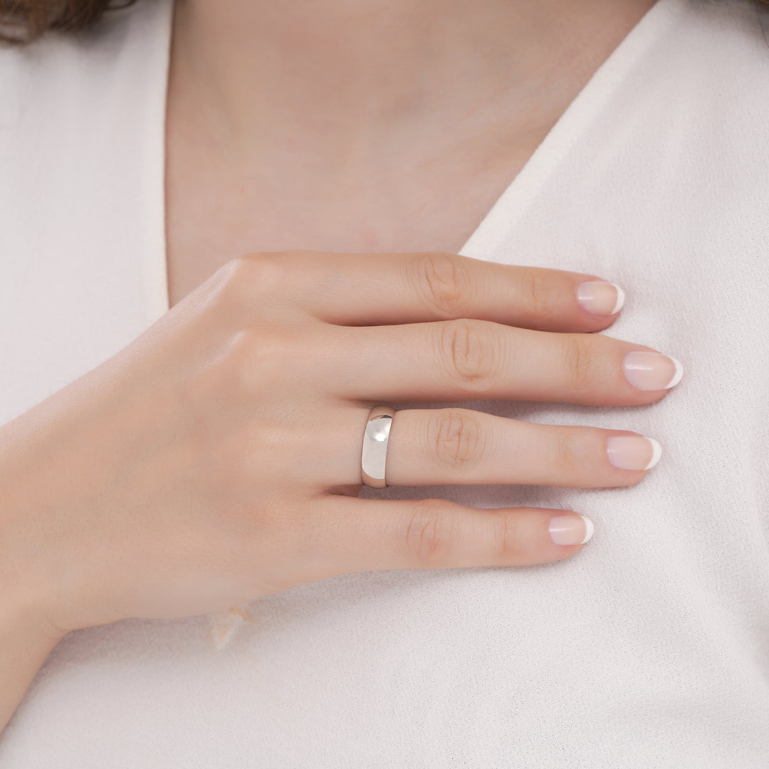 14ct 6mm Solid Domed Gold Wedding Ring