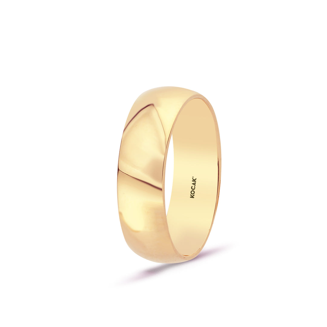 14ct 6mm Solid Domed Gold Wedding Ring