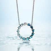 1.55 Karat Diamond Topaz Necklace