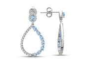 1.98 Karat Sky Blue Diamond Earrings