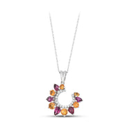 1.71 Karat Multicolor Diamond Necklace