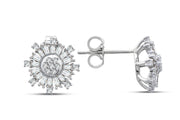 0.66 Karat Baguette Diamond Earrings