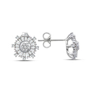 0.66 Karat Baguette Diamond Earrings