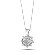 0.35 Karat Baguette Diamond Necklace