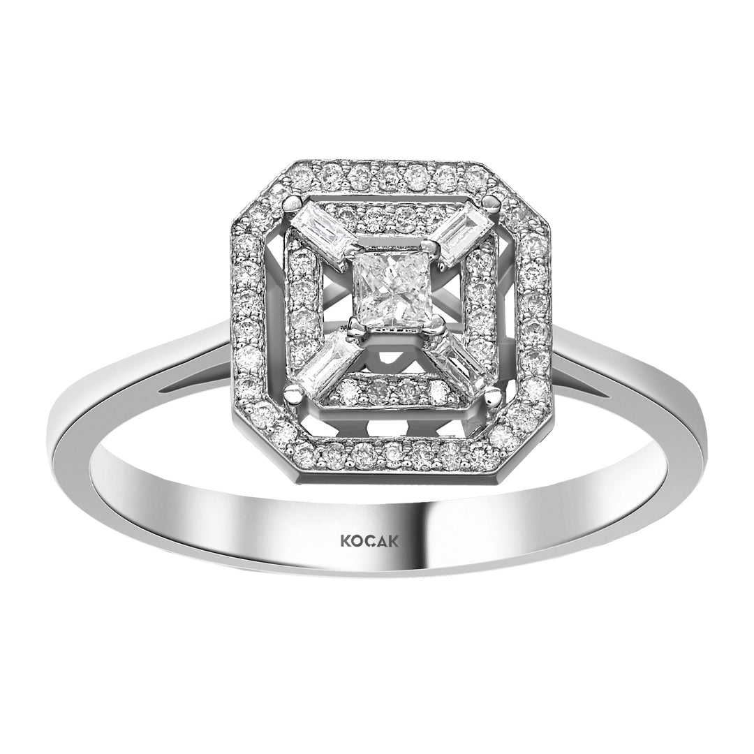 0.18 Karat Diamond Baguette Ring