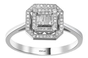 0.18 Karat Diamond Baguette Ring