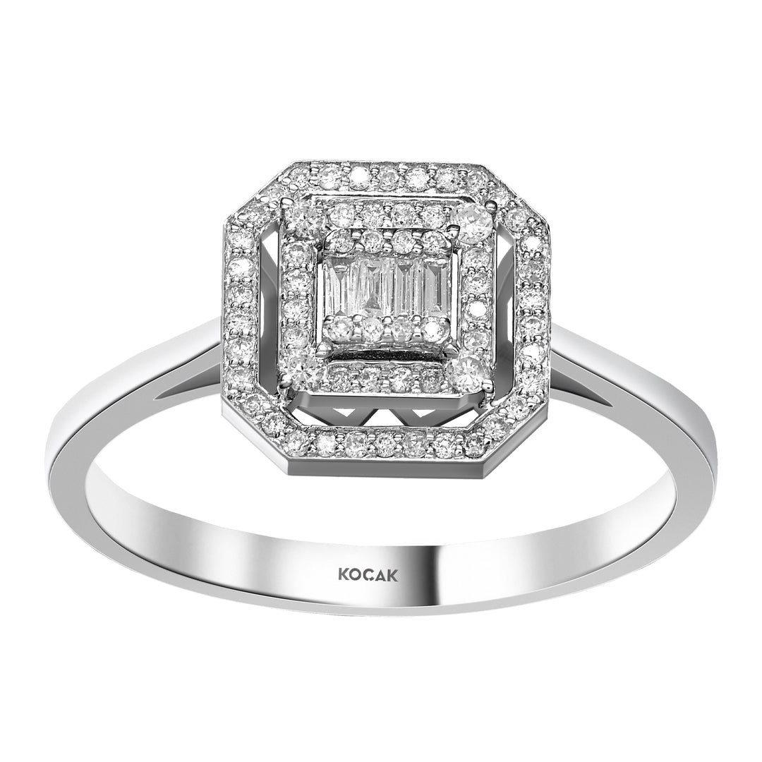 0.18 Karat Diamond Baguette Ring