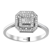 0.18 Karat Diamond Baguette Ring