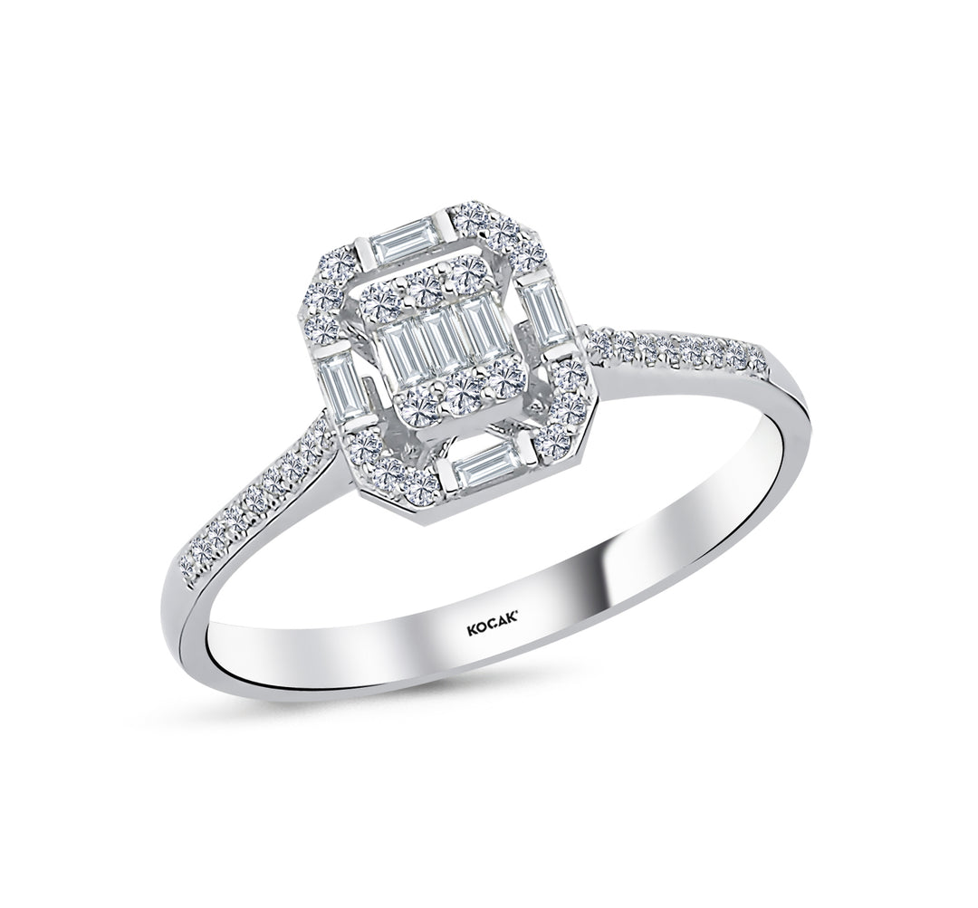 0.24 Karat Diamond Baguette Ring
