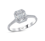 0.24 Karat Diamond Baguette Ring
